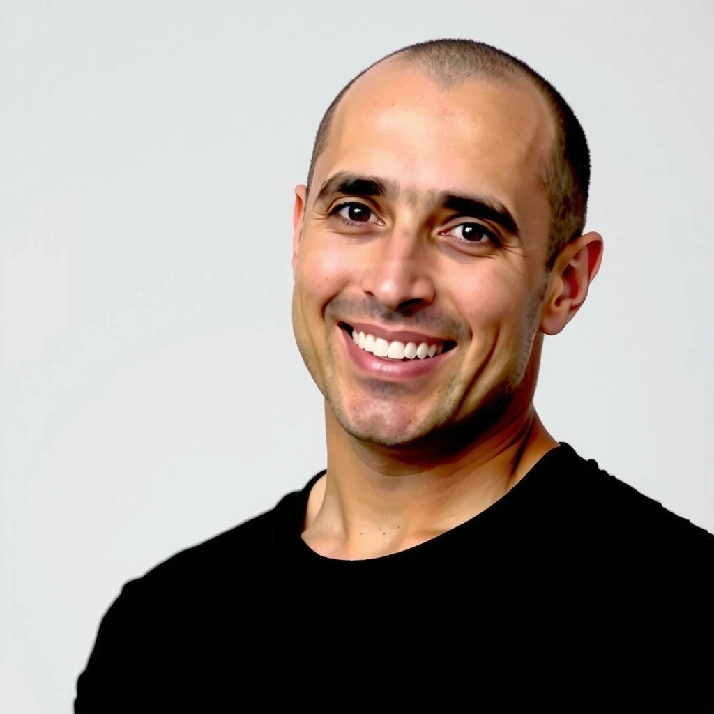 Professional portrait of Javier Rodriguez, a yoga instructor specializing in Vinyasa and advanced inversions.