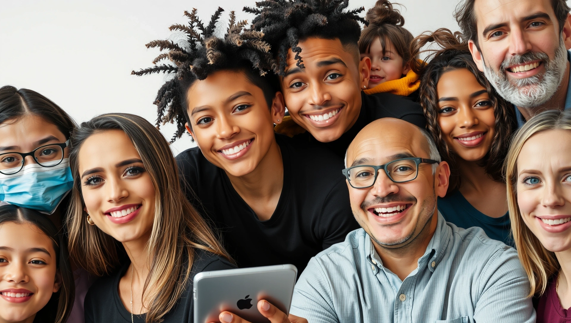 Diverse happy individuals in a yoga community